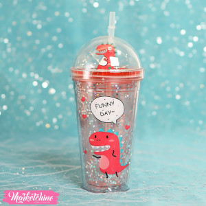 Ice Cup-Red Dinosaur