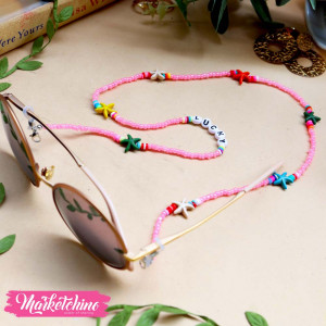Glasses Chain-Lucky Star-Fuchsias 
