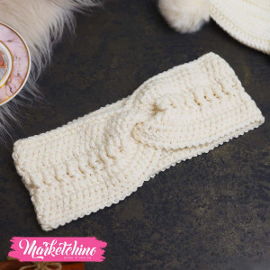 Hair Band-Crochet-Off White