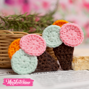 Crochet Hairclips-Ice Cream (Set Of 2 )