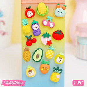 1Pc  Random Hard Silicone 3D Random Attachment - Fruits
