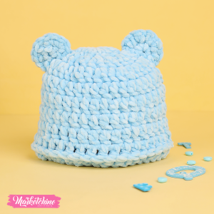 Crochet Ice Cap For Kids-Light Blue