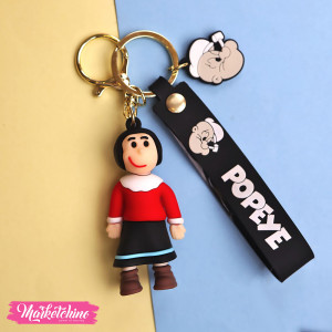 Silicone Keychain-Olive Oyl