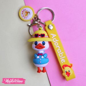 Silicone Keychain-Yellow Duck