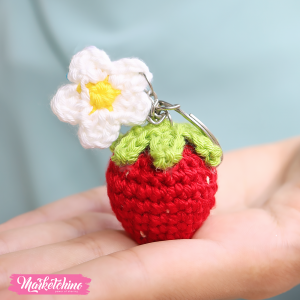 Crochet Keychain-Strawberry