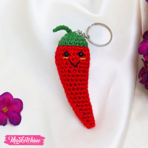 Crochet Keychain-Chili Pepper 