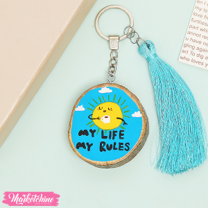 Painted Keychain - My Life My Rules