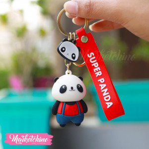 Silicone Keychain-Boy Panda 