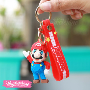 Silicone Keychain-Red Mario