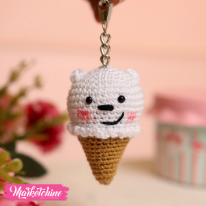 Keychain-Crochet- We Bare Bears-Ice Bear