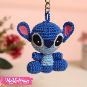 Keychain-Crochet-Blue Stitch 