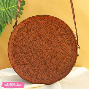 Leather Cross Bag-Mandala