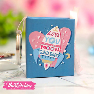 Sketch Keychain-Moon And Back