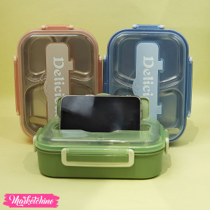 Stainless Steel Multiuse Lunch Box With Spoon (Marketchino Products)