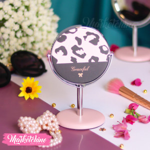 Cosmetic Mirror-Dots-Pink