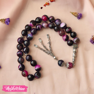 Misbaha Natural Agate Stone-Purple (12 mm)
