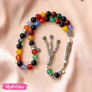 Misbaha Natural Agate Stone-Colorful 4 (8 mm )