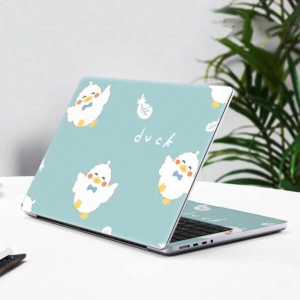 1Pc Cartoon Chicken Graphic Pattern  PVC Laptop Sticker  (15.6 inch ) 