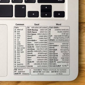 Shortcut Key Pattern Laptop Protective Sticker For Apple