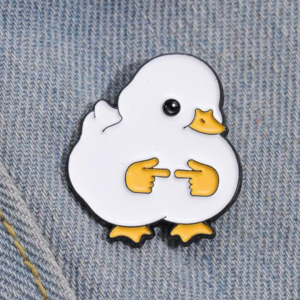 Cute Zinc Alloy Duck Design Brooch 