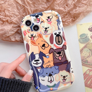 Cartoon Dog Pattern Cover IPhone 13 Pro Max