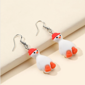 Cartoon Duck Drop Earring