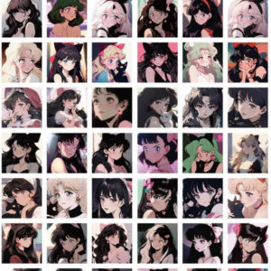 63pcs Anime Girl Series Stickers 