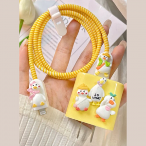 5pcs Duck Decor Charging Data Cable Protector Iphone