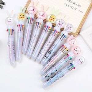 1 Pcs 10 in 1 Carton-Animal Decor Random Ballpoint Pen