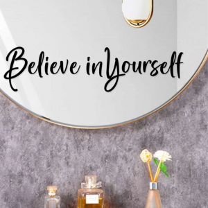 1 pc PVC Wall Sticker Simple Slogan Graphic 