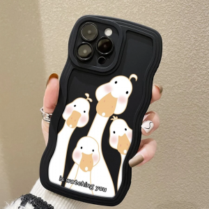 Funny Cartoon Duck Print Cover Iphone 13 Pro
