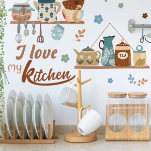 Tableware Pattern Kitchen Wall Sticker