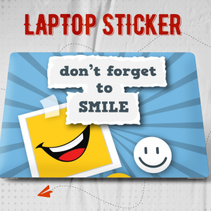  Cover Laptop Skin Sticker-Dont Forget Smile -15.6 Inch