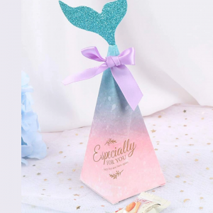  1 Pc Mermaid Design Paper Gift Box