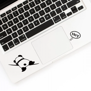 Cartoon Panda Print Laptop Sticker Pcv
