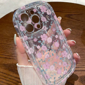 Floral Print Clear Cover  iphone 14  pro max