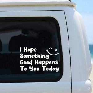 1pc Slogan Graphic Car Sticker