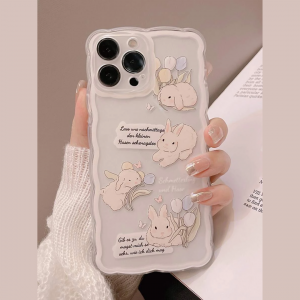 Cartoon Rabbit Pattern  Clear  Phone Cover  iphone 14  