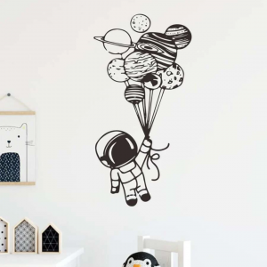 Astronaut Print Kids Wall Sticker