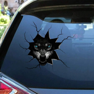 	 Wolf Pattern Car Sticker