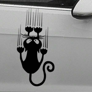 Cartoon Cat Pattern PVC Car Sticker