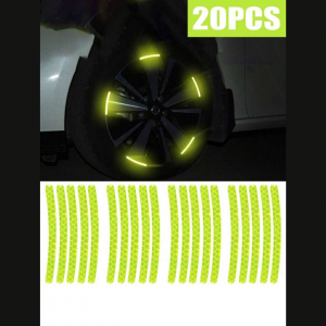 20pcs PVC Car Wheel Reflective Stripe