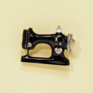 Sewing Machine Design Brooch