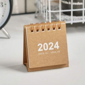 Simplistic 2024 Mini Desk Calendar