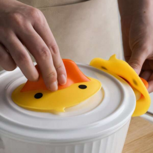 2pcs Cartoon Duck Anti-scald Pot Handle Clip