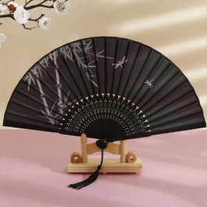 Antique Folding Bamboo Hand Fan