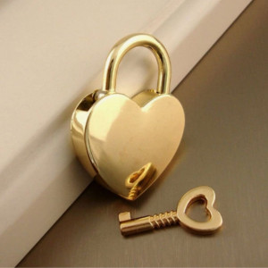 Creative Golden Heart Design Lock
