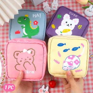 1pc Random Pattern Sanitary Napkin Storage Bag