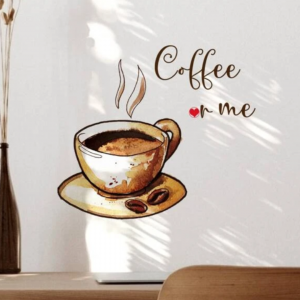 1pc Coffee Pattern Wall Sticker