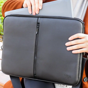 Leather Laptop Sleeve-Black 15.5 Inch 